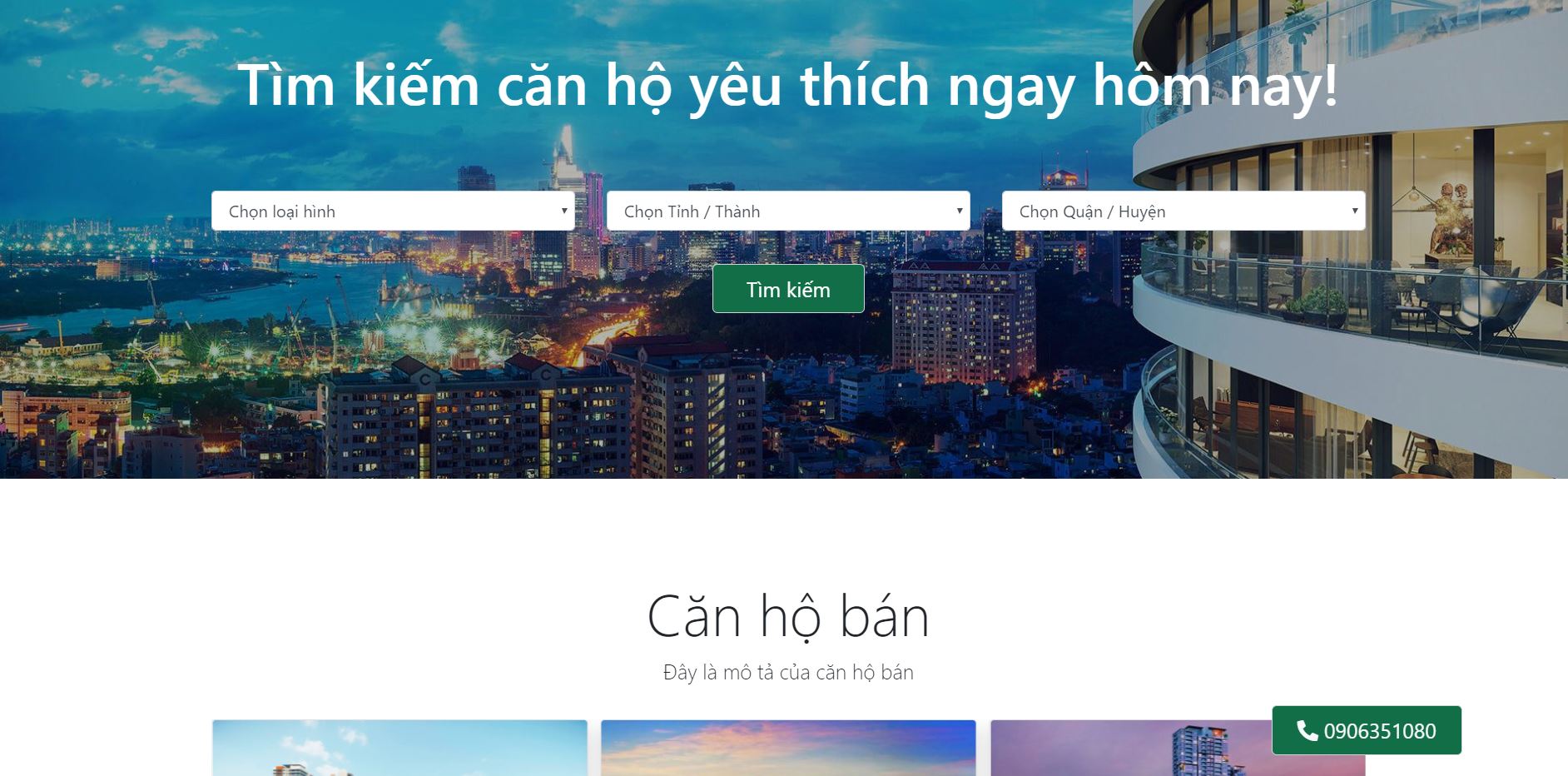 thiết kế web bất động sản giá rẻ