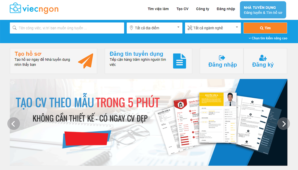 Thiết kế website tuyển dụng